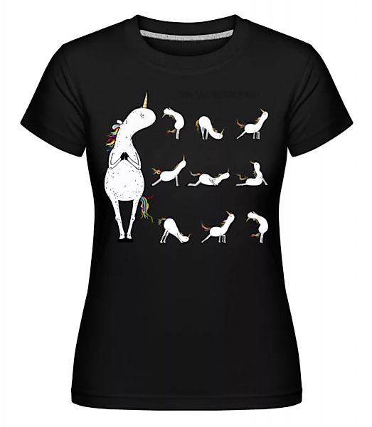 Yoga Einhorn Figuren Sonnengruß · Shirtinator Frauen T-Shirt günstig online kaufen