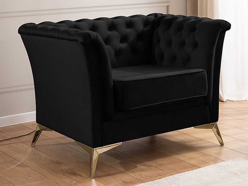 S-Style Möbel Chesterfield-Sessel Whitby aus Samt günstig online kaufen