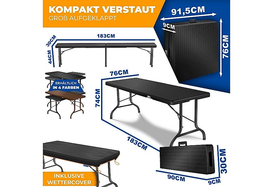 KESSER Bierzeltgarnitur, klappbar Festzeltgarnitur 3-teiliges Set mit Biert günstig online kaufen