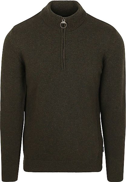 Barbour Half Zip Pullover Wolle Olive - Größe L günstig online kaufen