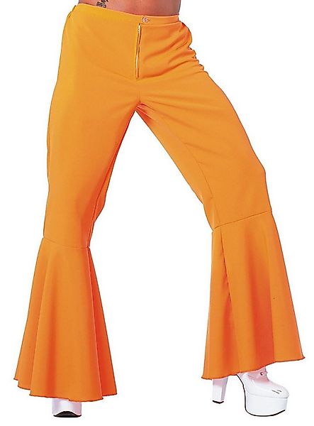 Metamorph Kostüm Disco Schlaghose für Herren orange, 70er Jahre Stretchhose günstig online kaufen