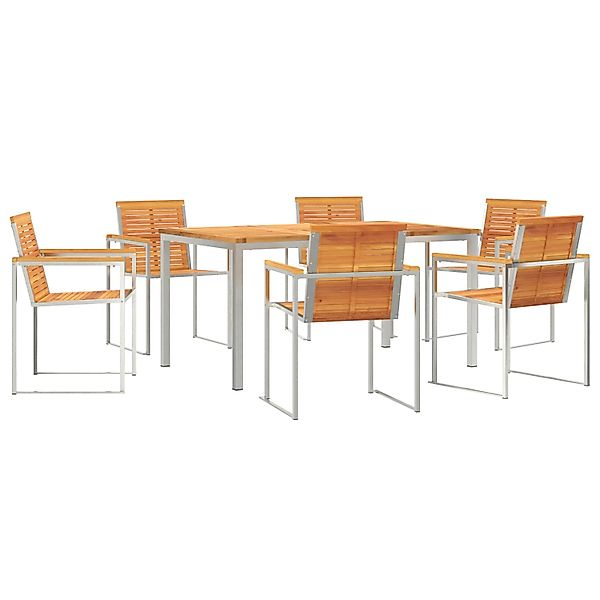 vidaXL 7-Teilige Garten Essgruppe Massivholz Akazie 3334808 günstig online kaufen