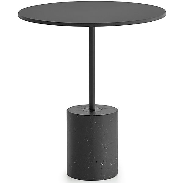 lapalma JEY T40 Beistelltisch Fenix schwarz mit runder Platte und Marmorfuß günstig online kaufen