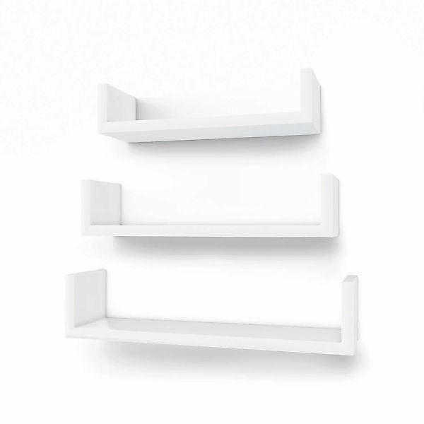 Songmics Schweberegal 3er Set Weiß günstig online kaufen