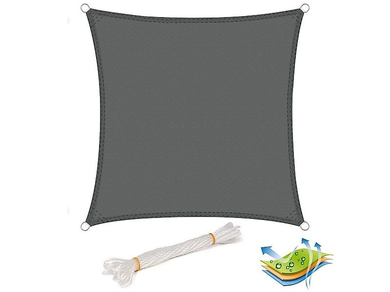 Woltu Sonnensegel, wasserabweisend Sonnenschutz,Polyester grau günstig online kaufen