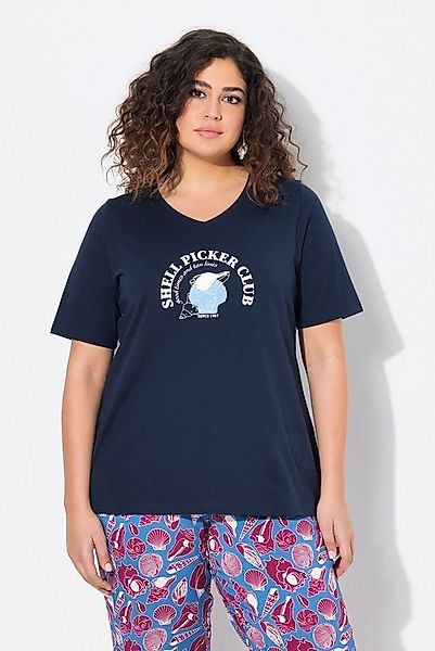 Ulla Popken T-Shirt T-Shirt Muschel Classic V-Ausschnitt Halbarm günstig online kaufen