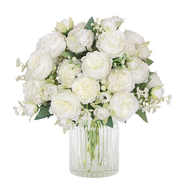 Kunstblumenstrauß Pfingstrose Künstliche Blumen 4 Bündel günstig online kaufen