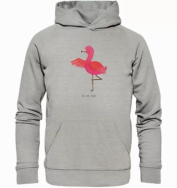 Mr. & Mrs. Panda Hoodie Flamingo Yoga Größe L - Heather Grey - Geschenk, Ac günstig online kaufen