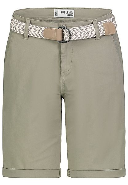 SUBLEVEL Shorts Damen Bermudas kurze Hose Baumwolle Jeans Sommer Chino Stof günstig online kaufen