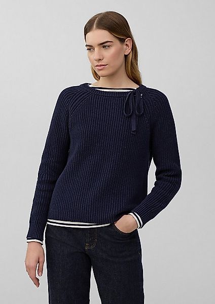 s.Oliver Longpullover Strickpullover Relaxed-Fit-Strickpullover mit Bindede günstig online kaufen