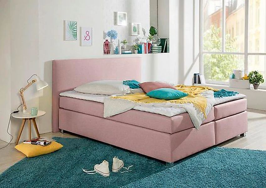 Home affaire Boxspringbett "Eliana" inkl. Topper, in 4 Breiten, 3 Matratzen günstig online kaufen
