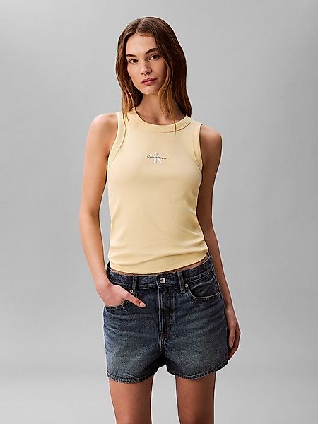 Calvin Klein Jeans Tanktop MONOGRAM RIB TANK Figurbetonte Passform mit Rund günstig online kaufen