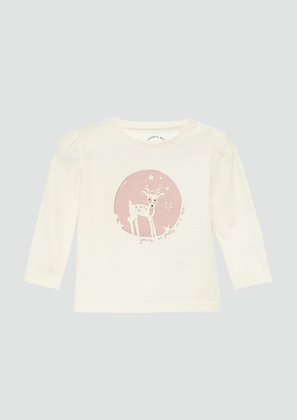 s.Oliver Langarmshirt T-Shirt mit Frontprint Glitzer günstig online kaufen
