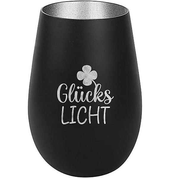 Der Porzellan-Laden Windlicht Personalisiertes Windlicht: 'GlücksLicht'. günstig online kaufen