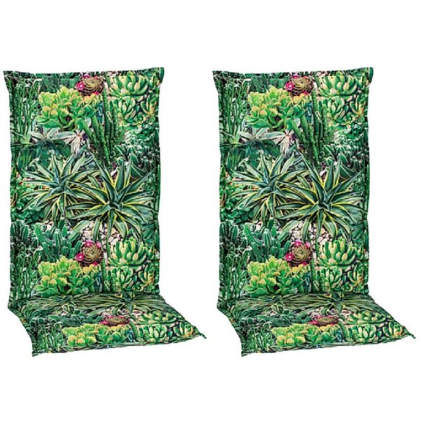 Beo Sitzauflage Hochlehner Tegernsee 2er-Set mit Kaktuslandschaft-Design günstig online kaufen