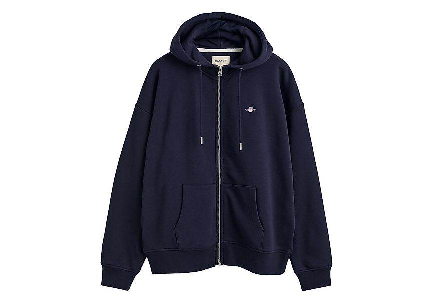 Gant Sweater Damen Sweatjacke Baumwolle SHIELD ZIP HOODIE günstig online kaufen