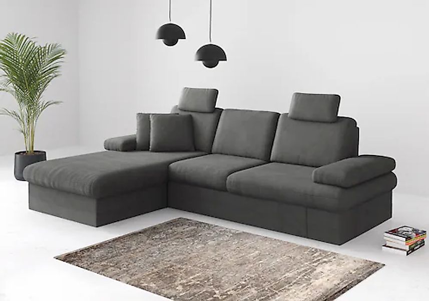 sit&more Ecksofa »Moreno«, mit Armteilverstellung,wahlweise mit Bettfunktio günstig online kaufen