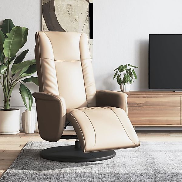 furnicato Relaxsessel mit Fußteil Cappuccino-Braun Kunstleder günstig online kaufen