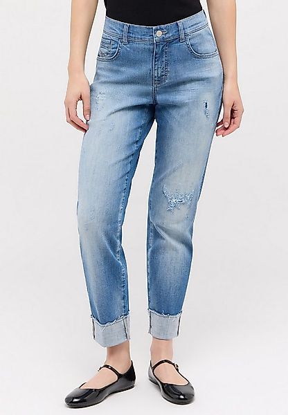 ANGELS 5-Pocket-Jeans DARLEEN CROP TU FRINGE LIGHT BLUE USED DESTROYED günstig online kaufen