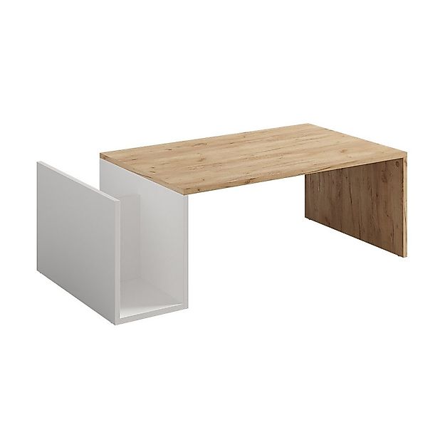Vicco Couchtisch Avento, Goldkraft Eiche/Weiß, 100 x 50 cm günstig online kaufen