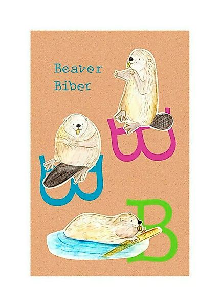 Komar Poster »ABC Animal B«, Buchstaben, (1 St.) günstig online kaufen