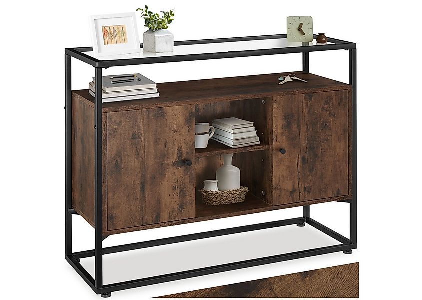 tectake Sideboard Kommode Oldham 100x38x80,5cm, Industrial Style günstig online kaufen