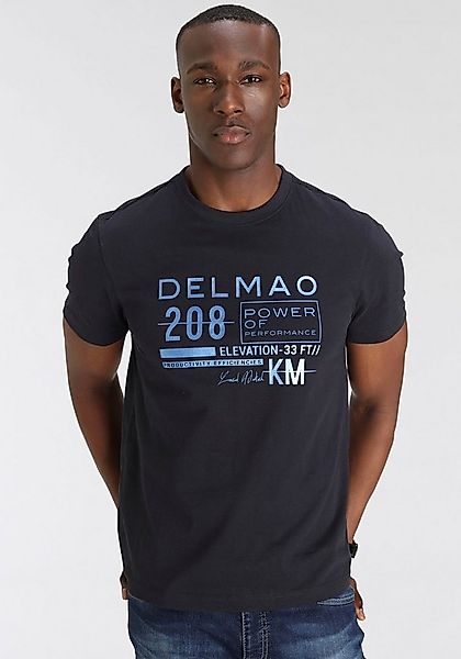 DELMAO T-Shirt Kurzarm, bedruckt, Rundhals, aus 100% Baumwolle günstig online kaufen