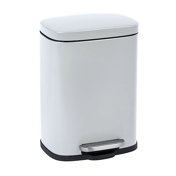 Wenko Treteimer Leno Easy-Close 21,5 cm x 29,5 cm x 19 cm Weiß günstig online kaufen