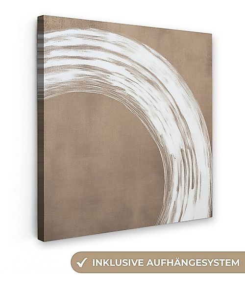 OneMillionCanvasses® Leinwandbild Farbe - Braun - Japandi, Fotodruck (1 St) günstig online kaufen