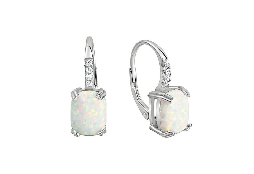 Vivance Paar Ohrhänger 925/- Sterling Silber rhodiniert synth. Opal und Zir günstig online kaufen