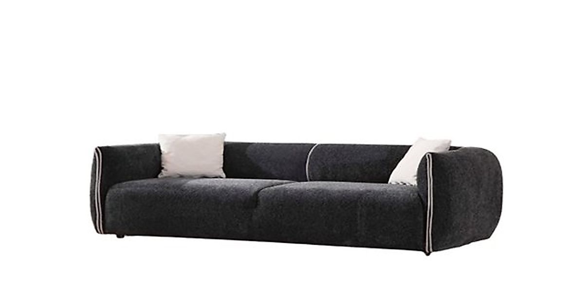 Xlmoebel 3-Sitzer Neu Luxus Wohnzimmermöbel Dreisitzer Sofa in Grau aus Sto günstig online kaufen