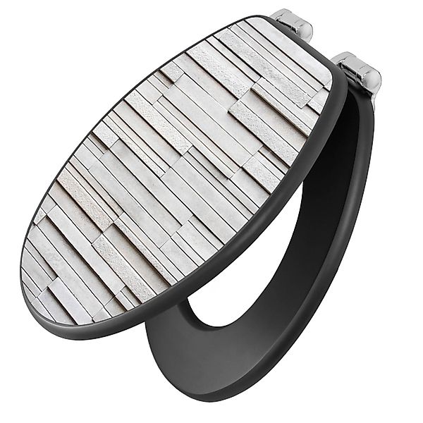 Banjado Anthrazit Toilettendeckel Mit Absenkautomatik WC-Sitz Soft Close Hy günstig online kaufen