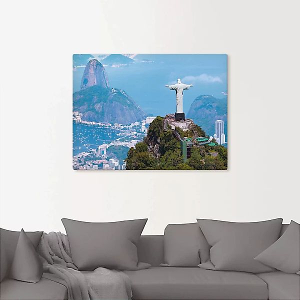 Artland Wandbild "Rio de Janeiro mit Cristo", Gebäude, (1 St.) günstig online kaufen