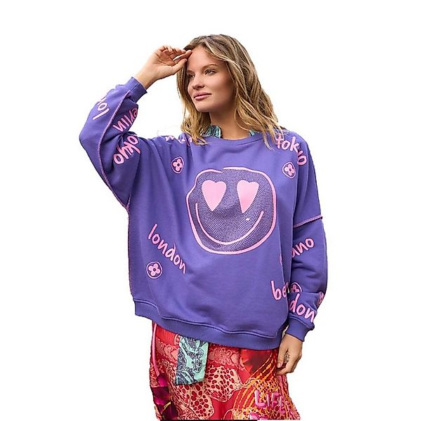 Miss Goodlife Sweatshirt Miss Goodlife MG12994 Roundneck Heartface City Str günstig online kaufen