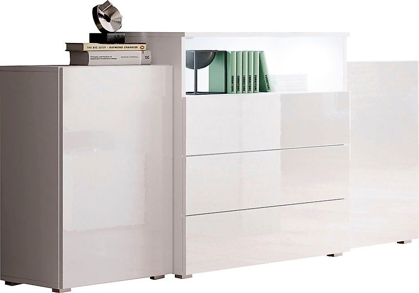 INOSIGN Sideboard URBAN III, Moderne Kommode mit 3 Schubladen und 4 Fächern günstig online kaufen