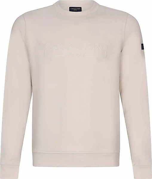 Cavallaro Beciano Sweater Logo Ecru - Größe XXL günstig online kaufen