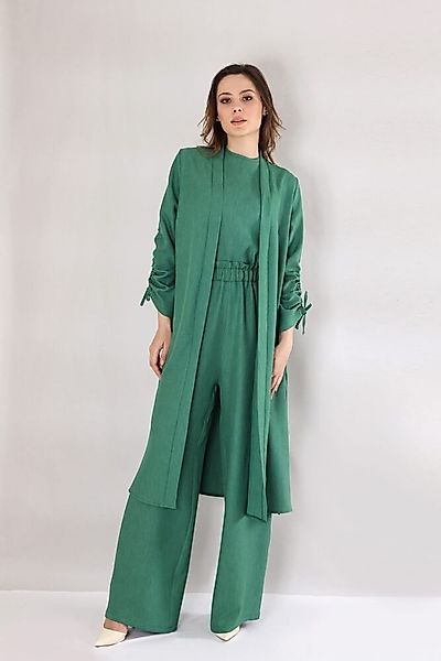 fashionshowcase Blusenkimono Damen Oversize-Kimono in Leinenoptik günstig online kaufen