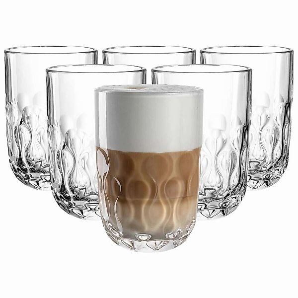LEONARDO Latte-Macchiato-Glas "Latte Macchiato Gläser (2) Gocce 390 ml 6er günstig online kaufen