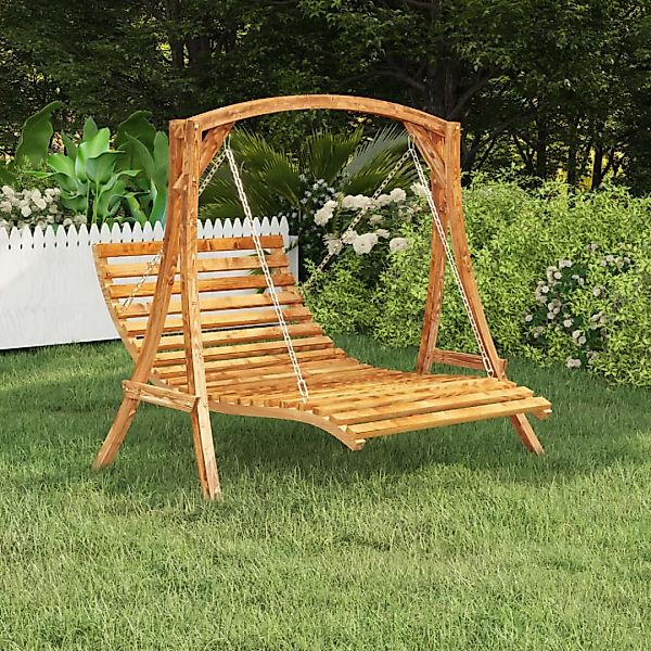 Bett-schaukel Fichte Massivholz Mit Teak-finish 143x120x65 Cm günstig online kaufen