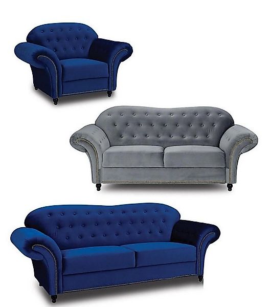 Xlmoebel Sofa Chesterfield Sofa Set Wohnzimmer Polstermöbel 3-Sitzer + 2-Si günstig online kaufen