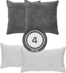 Andiamo Dekokissen "Cord Kissen Emy, 4er Set, Kissenhülle mit Füllung" Sofa günstig online kaufen