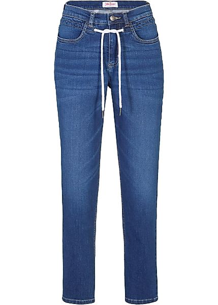 Boyfriend Jeans Mid Waist, Bindegürtel günstig online kaufen