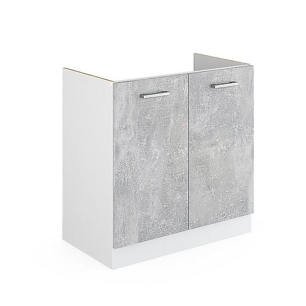 Vicco Spülenunterschrank R-Line Küchenunterschrank für die Spüle Beton/Weiß günstig online kaufen