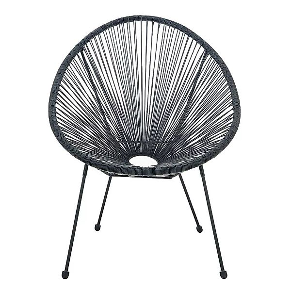 String Gartenstühle in Schwarz Kunststoff und Metall (2er Set) günstig online kaufen