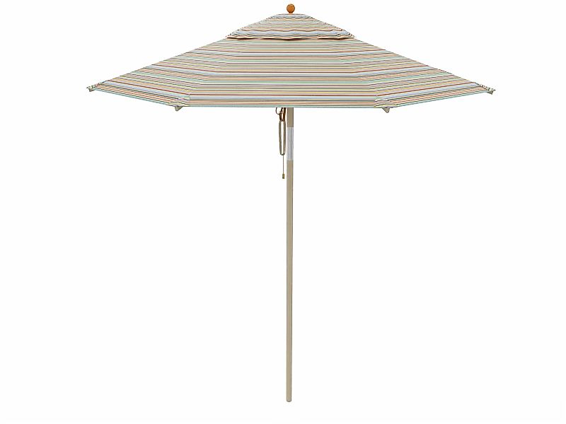 Sonnenschirm Ø 210 cm Klassiker Multicolor mini, mit Flaschenzug und Knickm günstig online kaufen