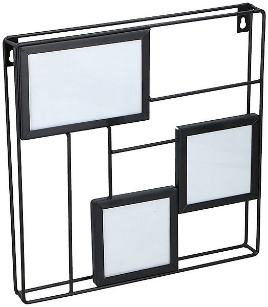 EDCO Bilderrahmen Metall-Bilderrahmen schwarz 3 Bilder 30x30cm Fotorahmen B günstig online kaufen