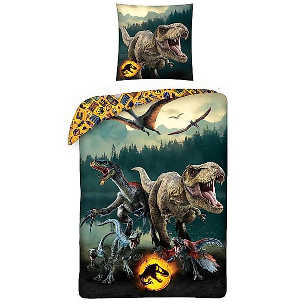 MTOnlinehandel Bettwäsche Jurassic World Dinosaurier 135x200 günstig online kaufen