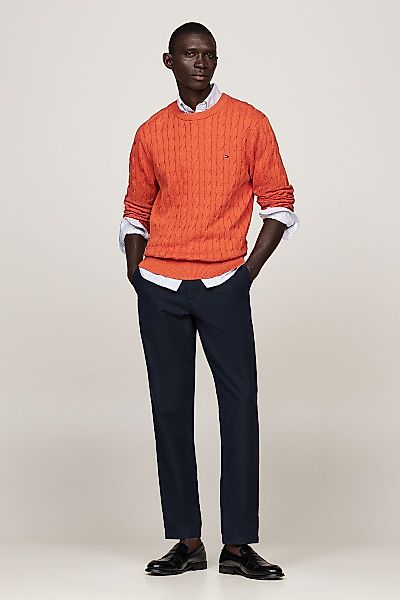 Tommy Hilfiger Pullover Cable Orange - Größe M günstig online kaufen