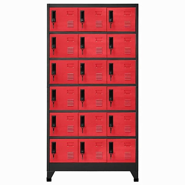 vidaXL Mehrzweckschrank Schließfachschrank Anthrazit und Rot 90x40x180 cm S günstig online kaufen