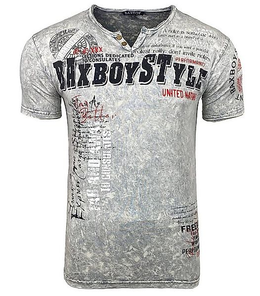 Baxboy T-Shirt Baxboy T-Shirt »VINTAGE« mit trendigem Markenprint B-148 günstig online kaufen